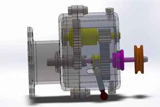design and model gear box for manufacturing and printing