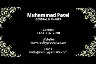 design a unique and professional business card