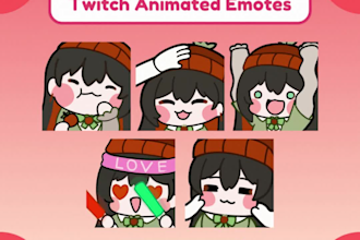 draw twitch or youtube animated emotes
