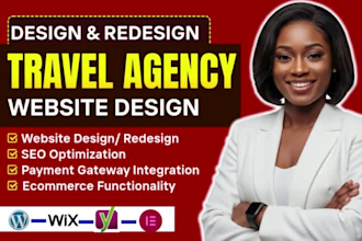 design a professional travel agency or tour booking website