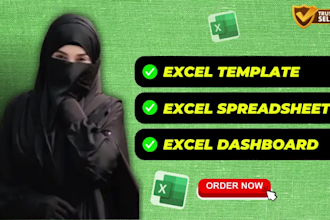 design custom excel template, spreadsheet and dashboard