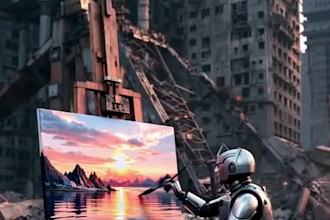 create a cinematic ai music video animation