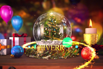 create merry christmas and happy new year  video greating