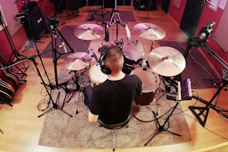 record amazing funk drum tracks for you in a pro recording studio