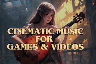 compose cinematic orchestral music score for movies, games