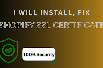 fix install SSL certificate issues on shopify