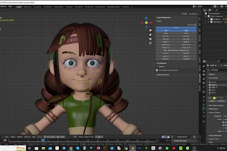 full 3d rigging model,ik,fk,auto rig,rigify,wonder dynamic,facial,shape keys