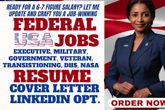 provide federal resume for dhs nih nasa, veteran, transitioning military resume