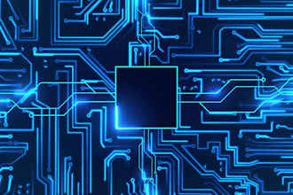 create logo animation on the circuit board
