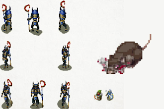 design custom pixel art sprite sheets chibi characters animations and game asset