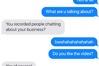 create a marketing text chat video conversation for your business