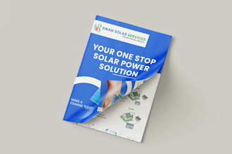 design a premium solar energy brand brochure for your business
