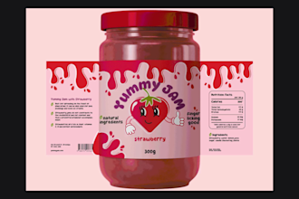 design custom product label, packaging design