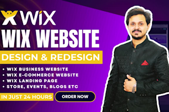 build wix website design, redesign wix website or wix studio