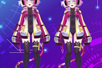 create custom live2d vtuber model live 2d rigging, dakimakura vtuber commission