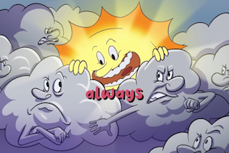 make 2d animated lyric music video with motion design and animation for songs