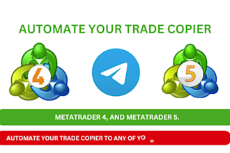 create a trade copier, telegram signal copier bot to mt4 mt5