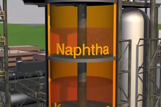cgi petroleum refinery, 3d ocean refinery construction animation, factory model