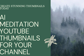 create meditation ai youtube thumbnails for relaxing music channels