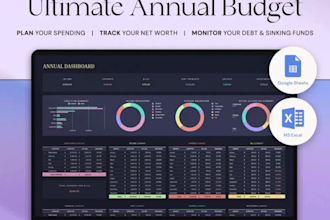 create finance or budget tracker planner custom excel spreadsheet google sheet