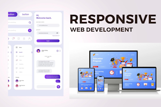 develop a responsive website in react and next js with tailwind and redux