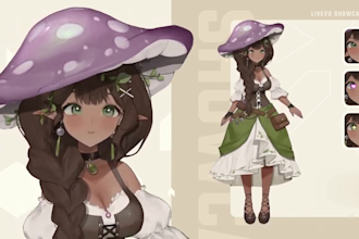 draw and rig male female live2d vtuber model 2d vtuber model anime live 2d model