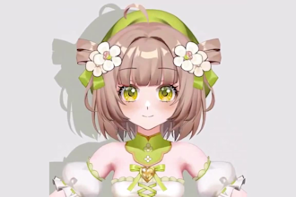 rig 3d vtuber model vroid anime character, live2d vtuber model pngtuber vrchart