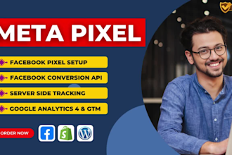 setup meta facebook pixel shopify, conversion API, ga4, GTM, fix pixel