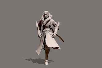 create 3d game model 3d game character, game development