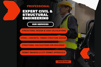 provide structural design and analysis for structures, detailed plans, reports