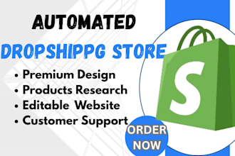 design and redesign automated shopify drop shipping store ,drop shipping mentor