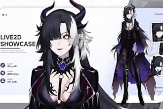 design and rig anime 2dvtuber model, vtuber commission, live2d rigging, pngtuber