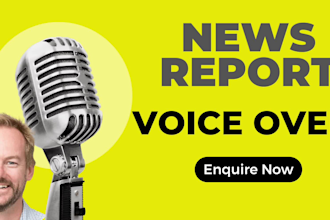 voice a radio news bulletin or segment and narration