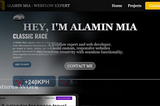 develop or design webflow landing page,webflow landing page