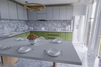 create photorealistic 3d kitchen designs in sketchup vray