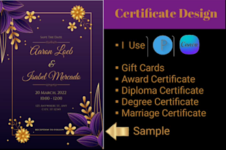 design certificate design ,award ,gift ,business cards all