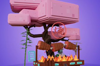 do cute 3d voxel art for your game, nft, sandbox metaverse or animation
