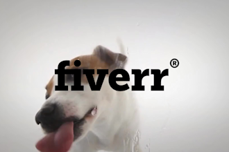 make funny dog licking video with your logo