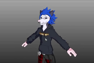 model, edit, rig a unique anime or furry nsfw vrchat avatar with uploading