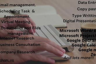 do personal virtual assistant, executive assistant, assistant virtuel