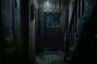 create cinematic ai horror movie trailer with voiceover, eerie music,and scenes