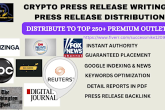 write crypto press release, defi press release distribution crypto, coin, nft