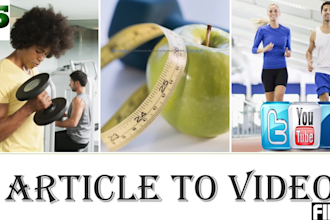 convert blog, article to HD or 4k video with voiceover