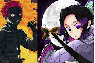 make manga and anime inspired digital drawings