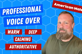 record a calm authoritative voice over