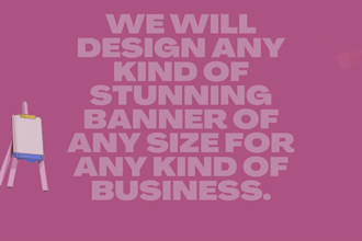 design stunning ad banners, website banners, business cards