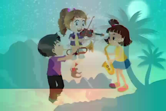 create scenery illustrations for children book