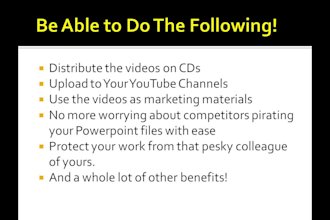 convert your Powerpoint slides to video in 24hrs