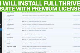 install and activate thrive suite with a premium license