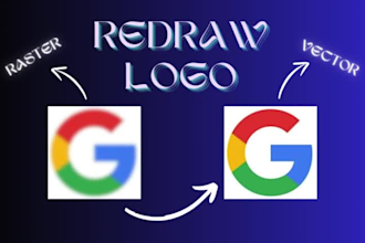 edit, modify, redraw any logo and convert image to vector quickly